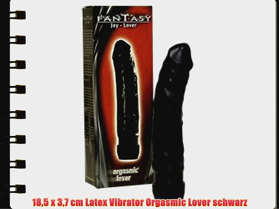 185 x 37 cm Latex Vibrator Orgasmic Lover schwarz