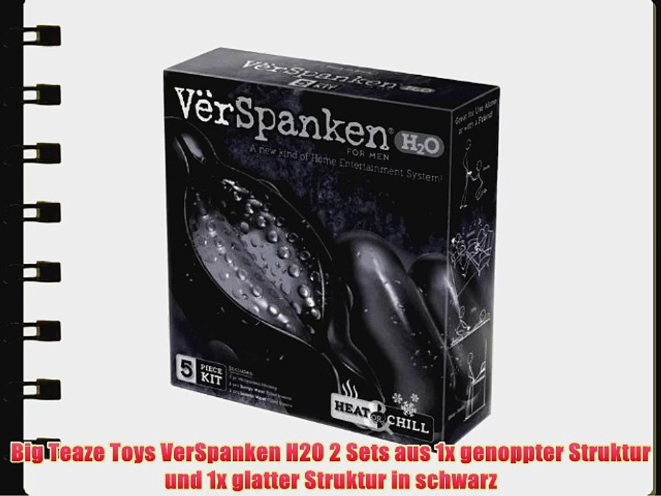 Big Teaze Toys VerSpanken H2O 2 Sets aus 1x genoppter Struktur und 1x glatter Struktur in schwarz