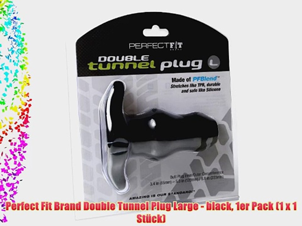 Perfect Fit Brand Double Tunnel Plug Large - black 1er Pack (1 x 1 St?ck)