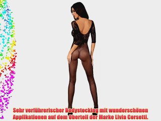 Livia Corsetti Livco sehr verf?hrerischer Bodystocking mit wundersch?nen Applikationen auf