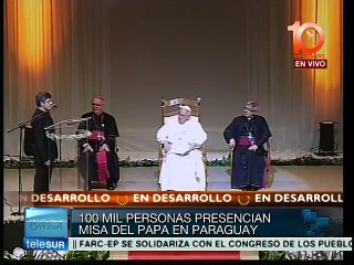 Papa se reúne en Paraguay con movimientos sociales