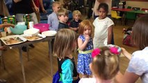 Kid hilariously blows out birthday girl's candle!