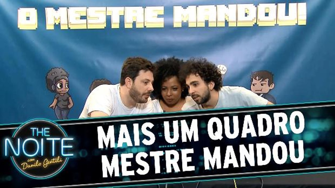 Mestre Mandou com elenco do The Noite