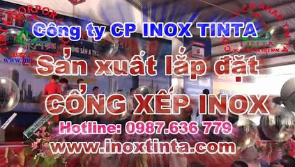 Cổng xếp inox 304, INOX TINTA, mẫu cổng xếp inox 304, cổng xếp điện inox 304, cổng xếp inox 304 chạy điện, Cổng xếp inox