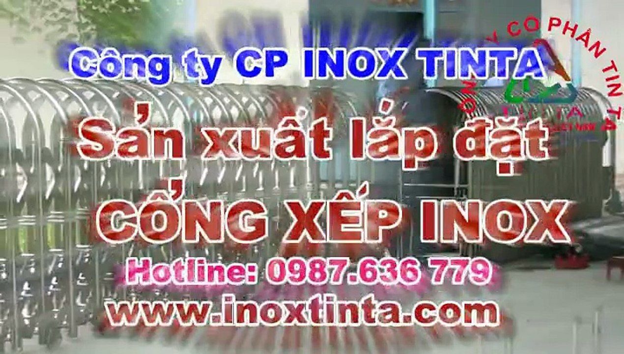 Cổng xếp inox 304, INOX TINTA, mẫu cổng xếp inox 304, cổng xếp điện inox 304, cổng xếp inox 304 chạy điện, Cổng xếp inox