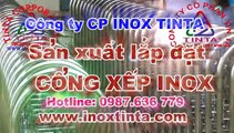 Cổng xếp inox 304, INOX TINTA, mẫu cổng xếp inox 304, cổng xếp điện inox 304, cổng xếp inox 304 chạy điện, Cổng xếp inox