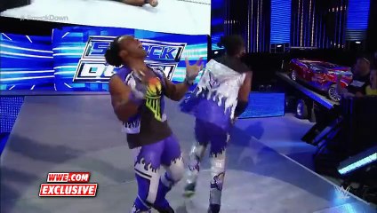 WWE: Titus avoids the FFF - SmackDown Fallout, July 9, 2015