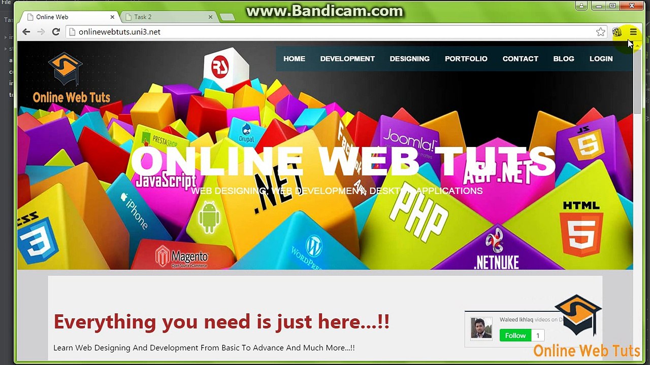 Online Web Tutorials In Urdu Designing the website Part 26