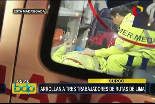 Trabajadores de Rutas de Lima fueron atropellados tras triple choque en Surco