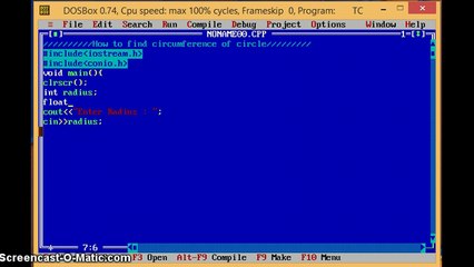 Circumference of a circle