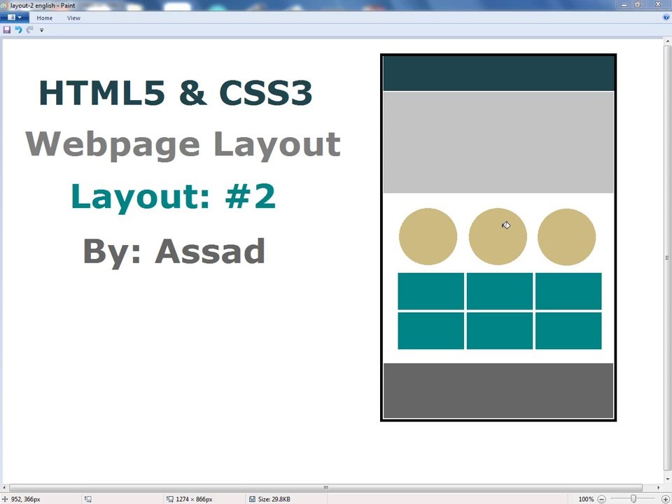 Web Designing (HTML5 & CSS3): Layout #2