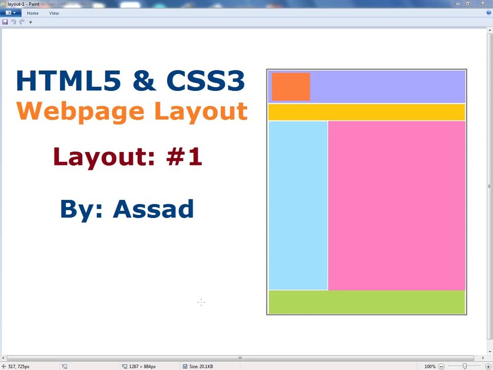 Web Designing (HTML5 & CSS3): Layout #1