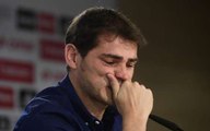 Les larmes d'Iker Casillas en conférence de presse