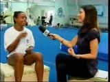 Daiane dos Santos em entrevista com Ana Paula Padrão da Rede Record