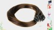 Just Beautiful Hair and Cosmetics 100 Remy Loop Extensions 60 cm mit Microrings - Farbe 2 braun