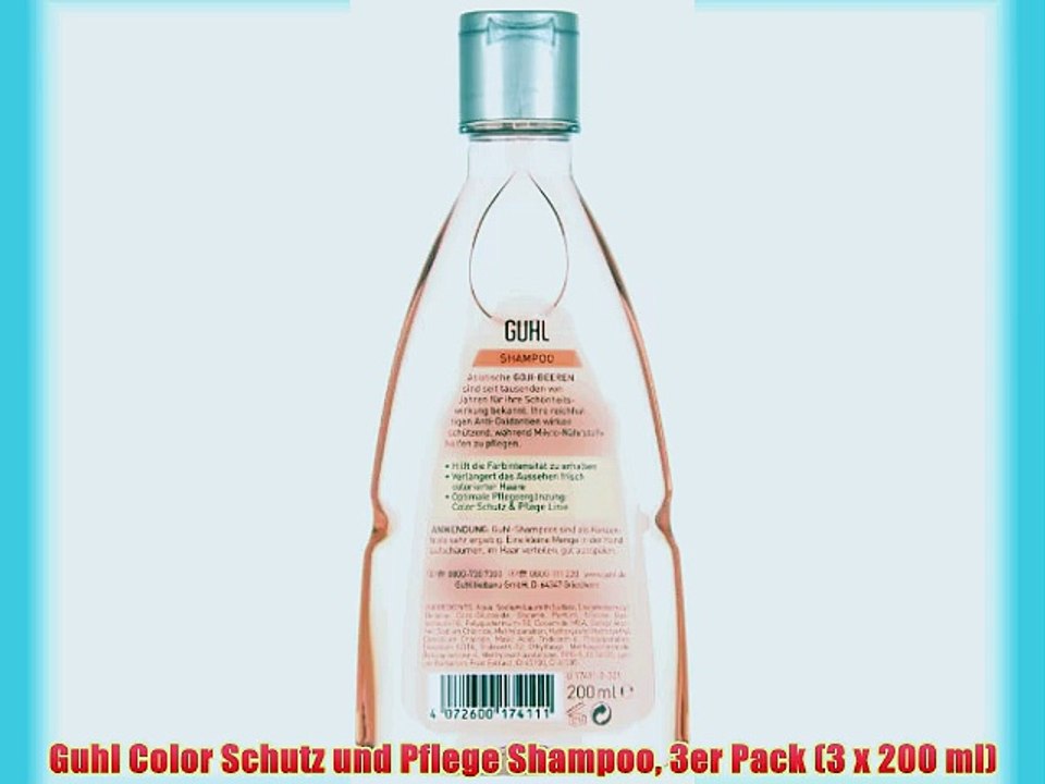 Guhl Color Schutz und Pflege Shampoo 3er Pack (3 x 200 ml)