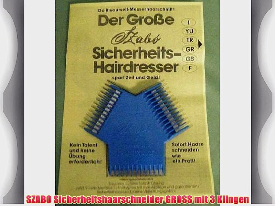 SZABO Sicherheitshaarschneider GROSS mit 3 Klingen