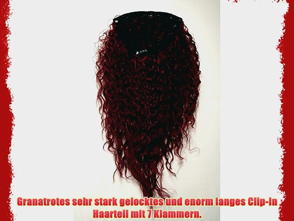 WIG ME UP - Haarteil Halbper?cke Clip-In Extension 7 Clips Haarverl?ngerung stark gelockt ca.