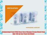Schwarzkopf Seah Wild Rose Rose Masque Cream Mask Frizzy Hair 150 ml 3er Pack (3x150ml)