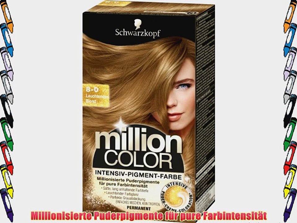 Million Color Intensiv-Pigment-Farbe 8-0 Leuchtendes Blond 3er Pack (3 x 1 St?ck)