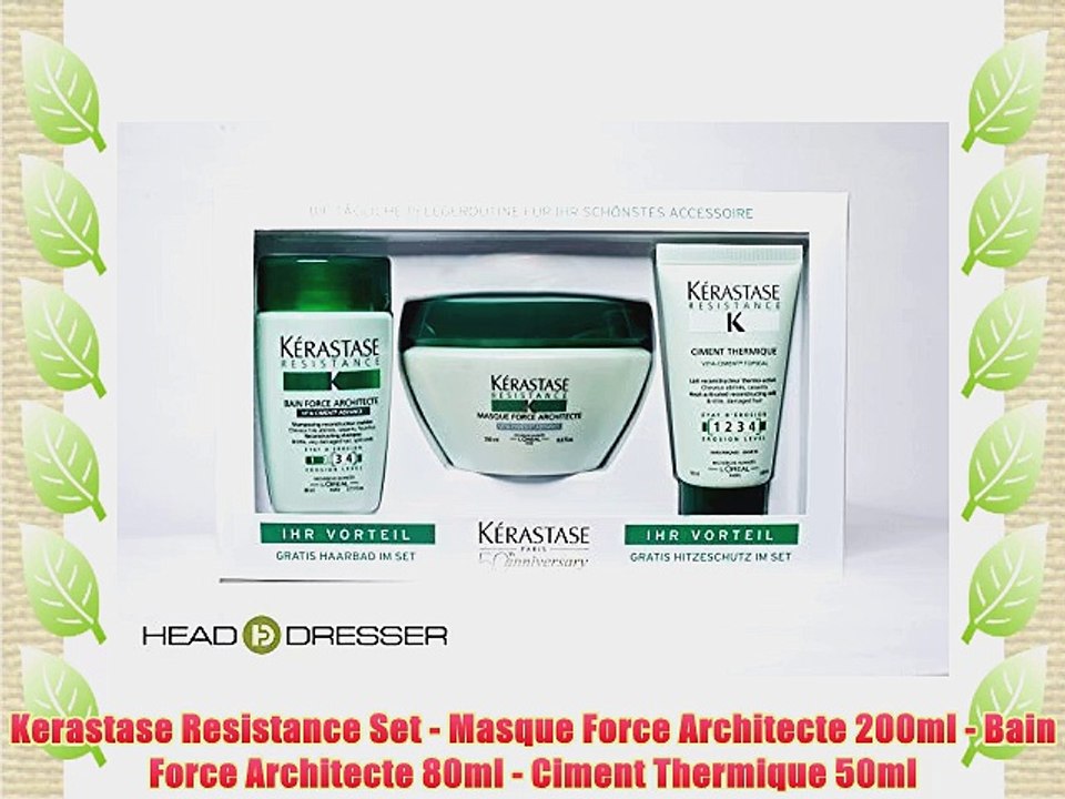 Kerastase Resistance Set - Masque Force Architecte 200ml - Bain Force Architecte 80ml - Ciment