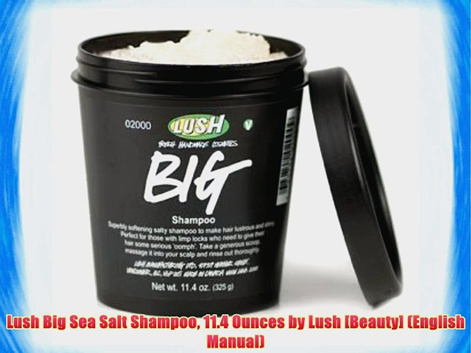 Lush Big Sea Salt Shampoo 11.4 Ounces by Lush [Beauty] (English Manual)