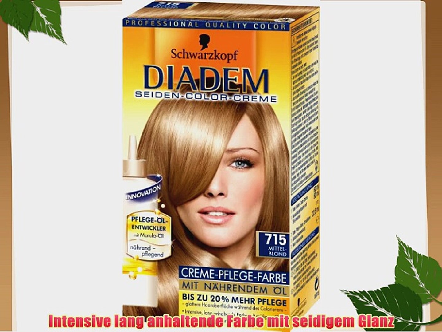 Schwarzkopf Diadem Seiden-Color-Creme 715 Mittelblond 3er Pack (3 x 1  St?ck) - video Dailymotion