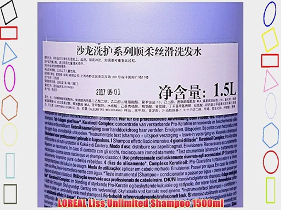LOREAL Liss Unlimited Shampoo 1500ml