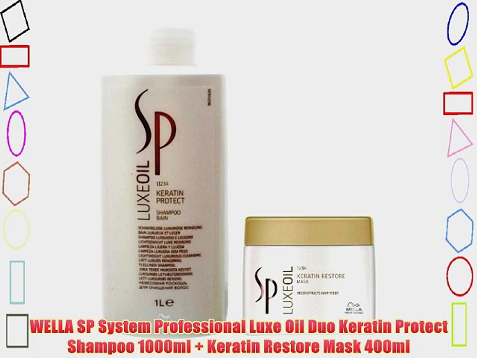 WELLA SP System Professional Luxe Oil Duo Keratin Protect Shampoo 1000ml   Keratin Restore