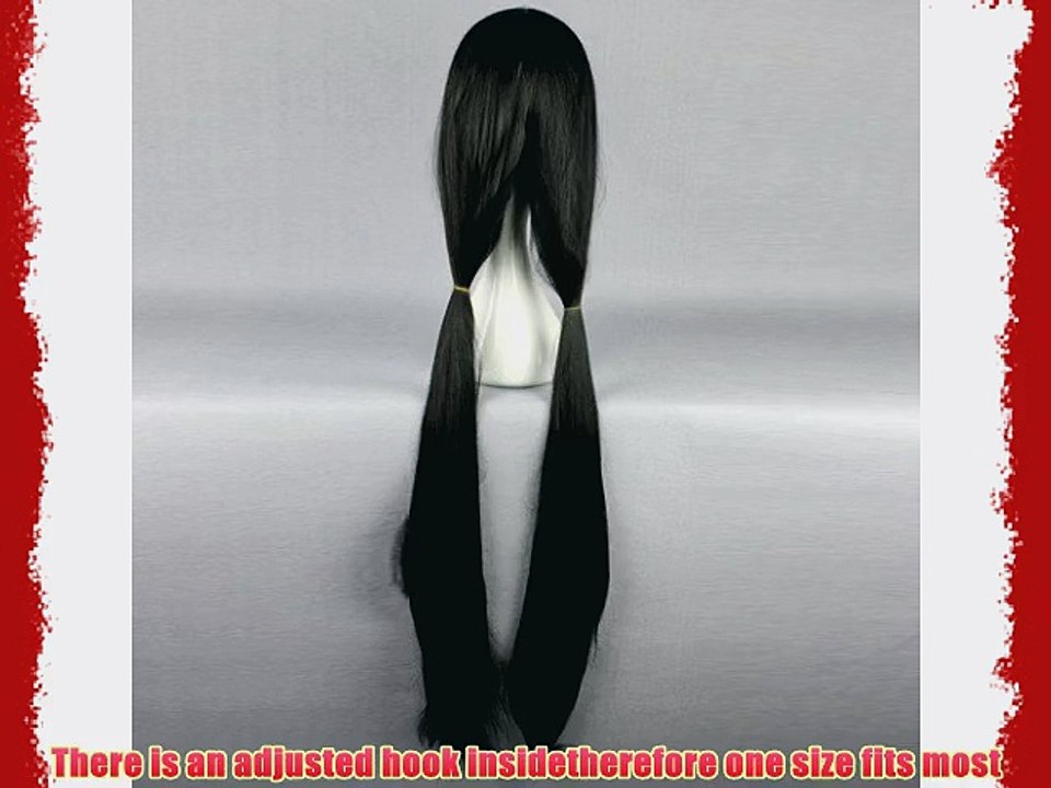 Anime Wig 39.4 100cm DATE A LIVE Tokisaki Kurumi Black Long Wig Women Hair Wig  Wig Cap