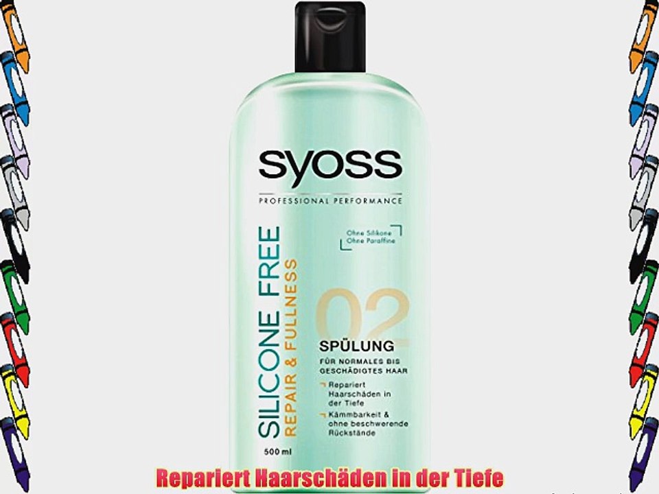 Syoss Silicone Free Repair und Fulness Sp?lung 6er Pack (6 x 500 ml)