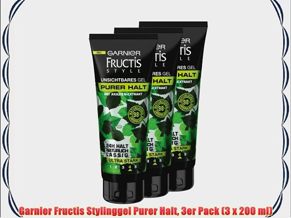 Garnier Fructis Stylinggel Purer Halt 3er Pack (3 x 200 ml)