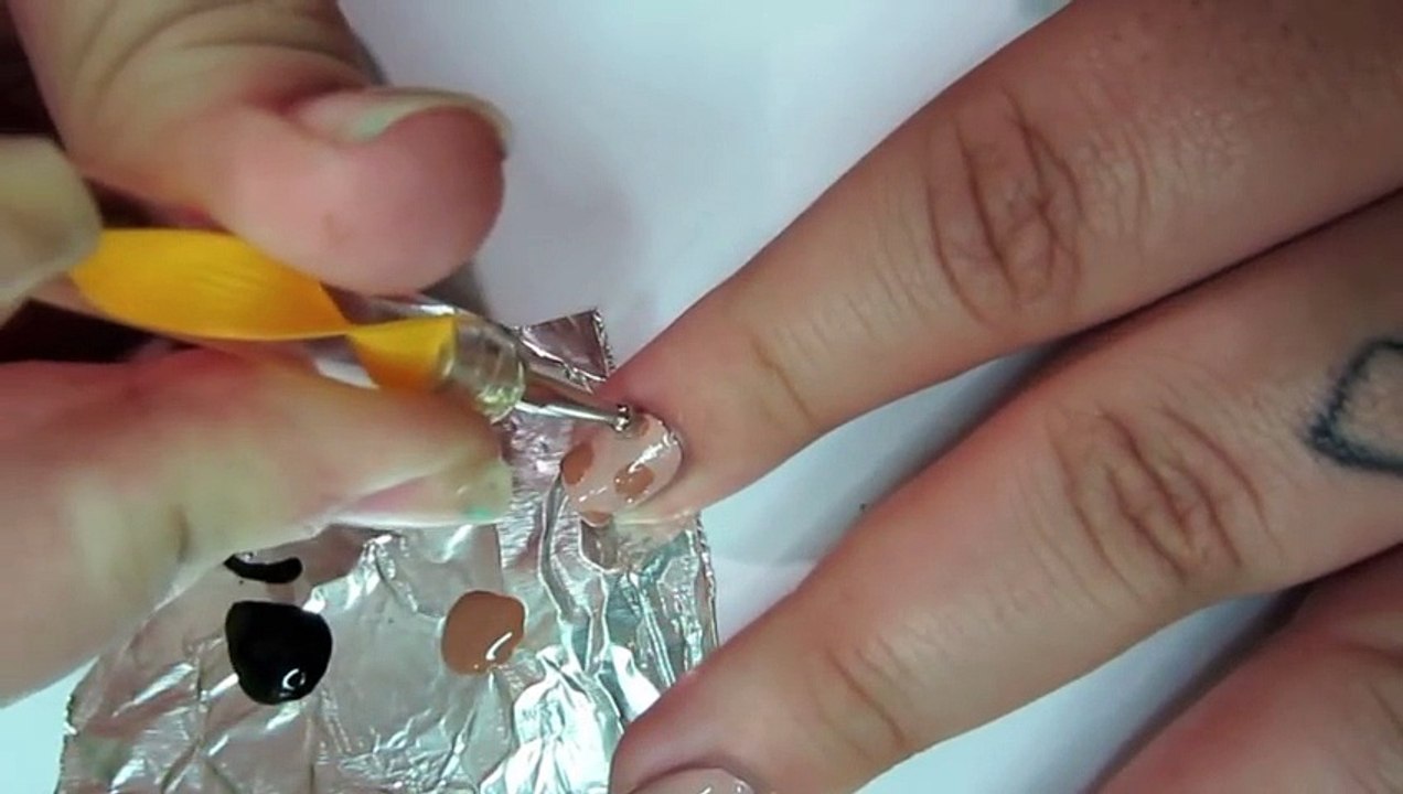 Matte Leopard Nail Tutorial and Halfmoon Manicure