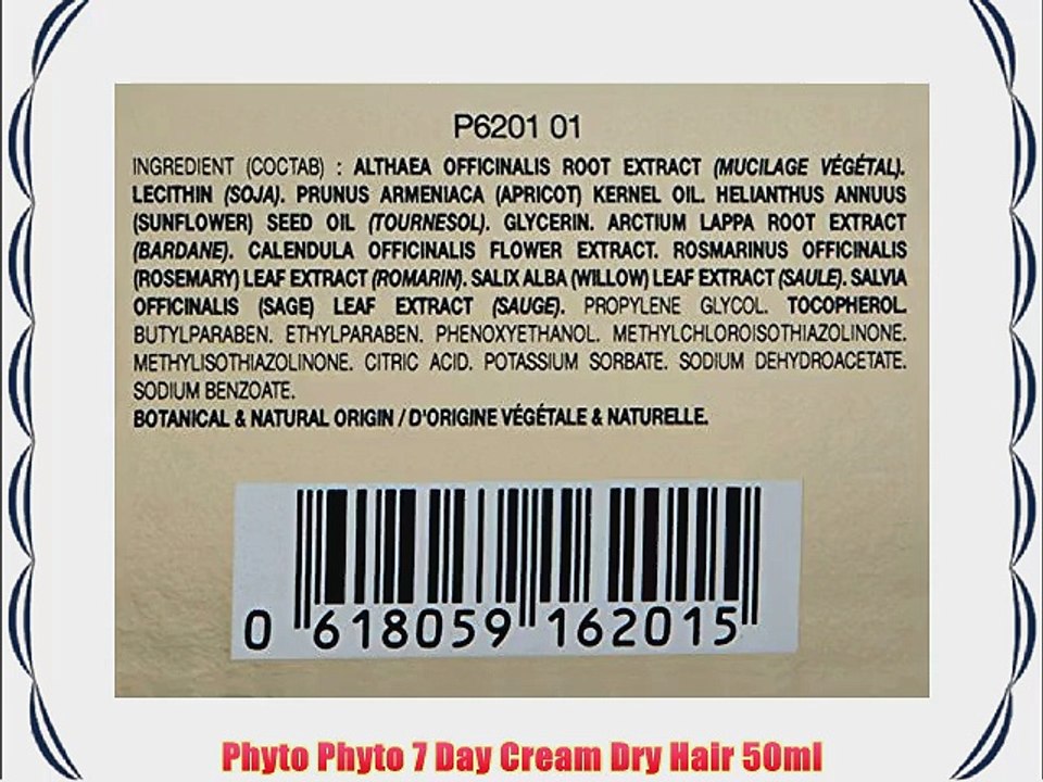 Phyto Phyto 7 Day Cream Dry Hair 50ml