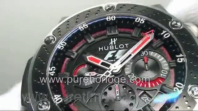 sku2894 Swiss Replica Watches Replica Hublot King Power F1 Great Britain Limited SS Black Dial on Bl