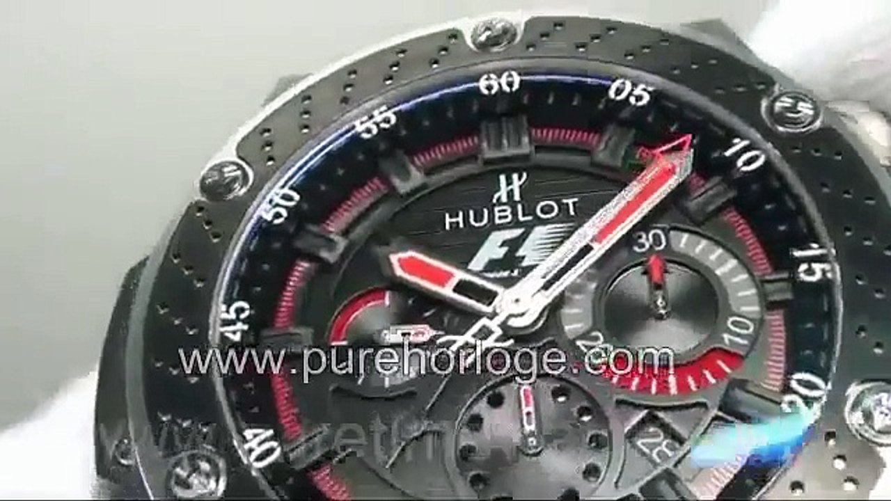 sku2894 Swiss Replica Watches Replica Hublot King Power F1 Great Britain Limited SS Black Dial on Bl
