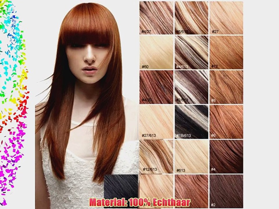 YESURPRISE 7 Clips In Extensions Set 100% Echthaar Remy Haarverl?ngerung 22 #12 70g