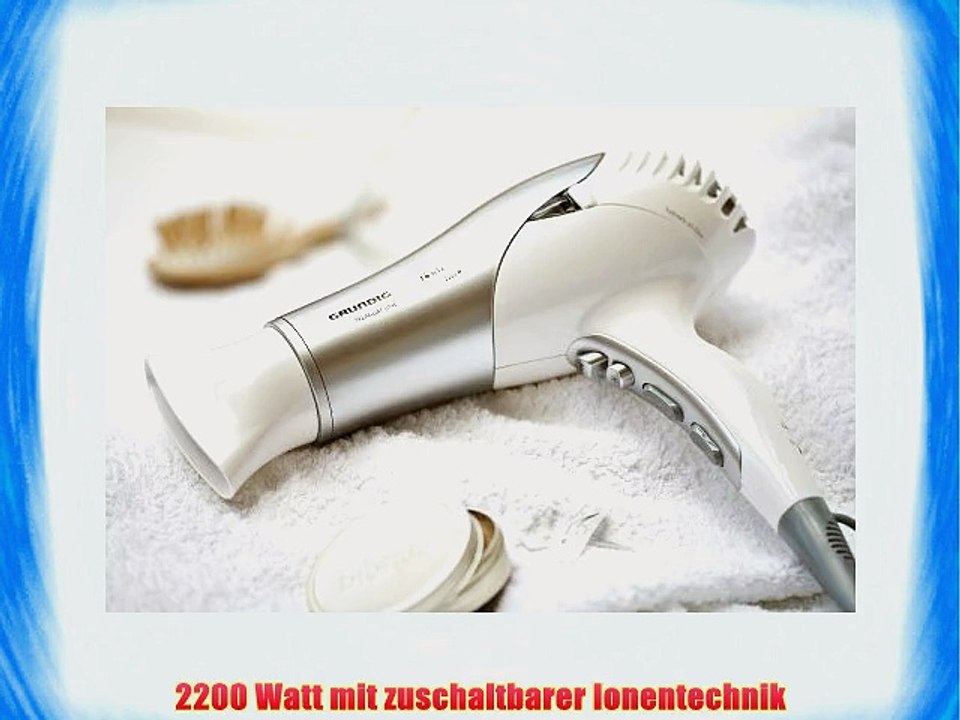 Grundig HD 8780 Ionen-Familien-Haartrockner (2200 Watt) wei?-silber