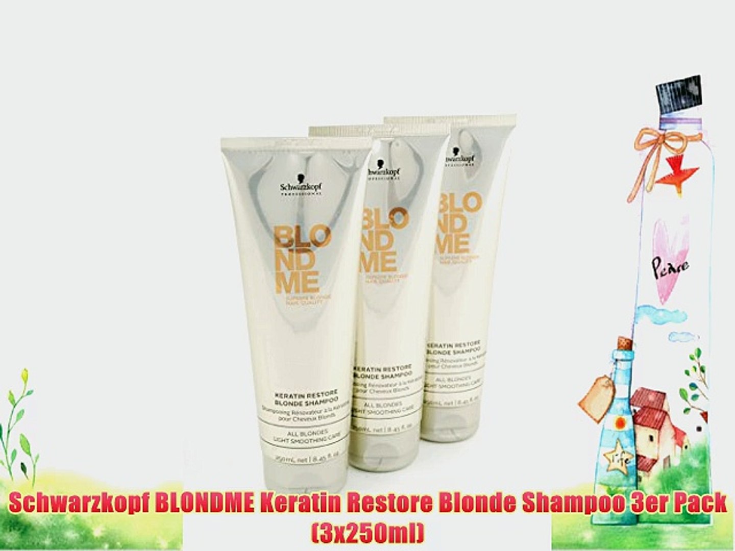 Schwarzkopf Blondme Keratin Restore Blonde Shampoo 3er Pack 3x250ml Video Dailymotion