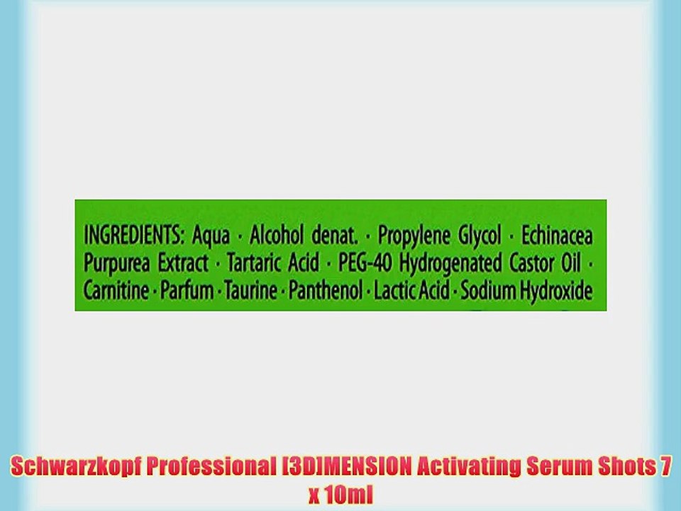 Schwarzkopf Professional [3D]MENSION Activating Serum Shots 7 x 10ml