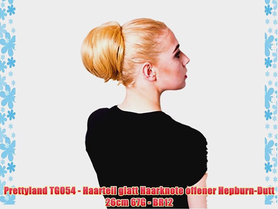 Prettyland TG054 - Haarteil glatt Haarknote offener Hepburn-Dutt 26cm 67G - BR12