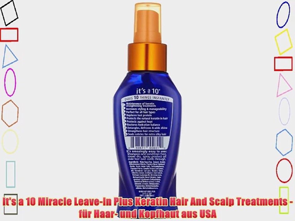 It's a 10 Miracle Leave-In Plus Keratin Hair And Scalp Treatments - f?r Haar- und Kopfhaut