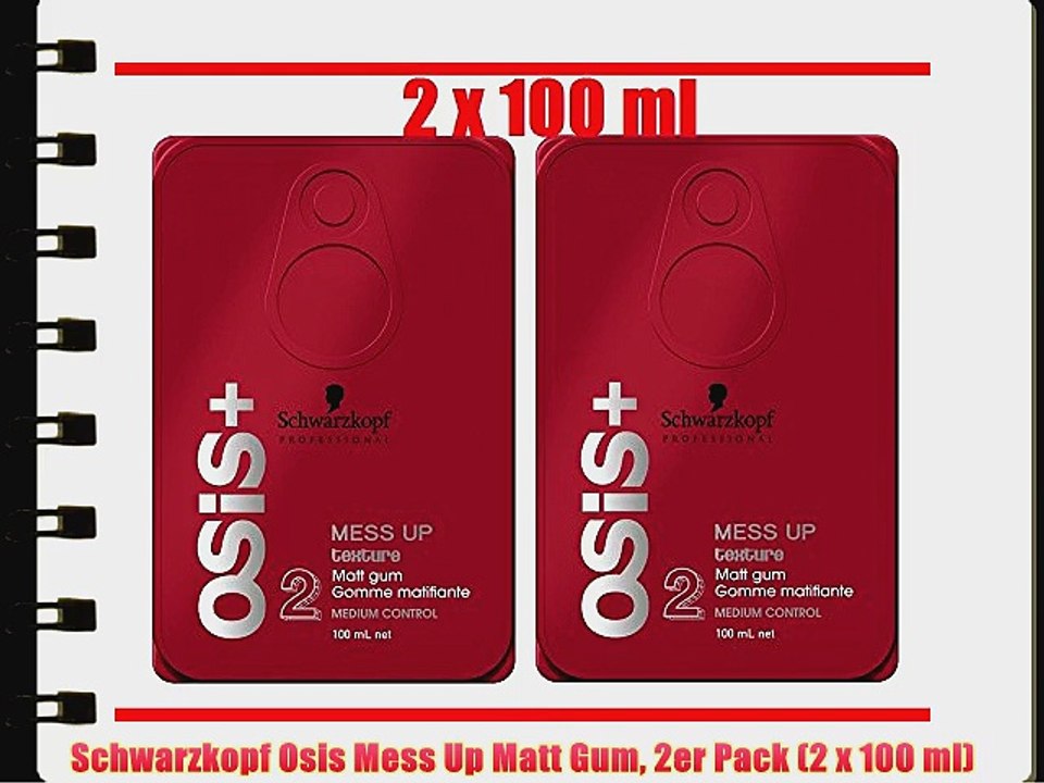 Schwarzkopf Osis Mess Up Matt Gum 2er Pack (2 x 100 ml)