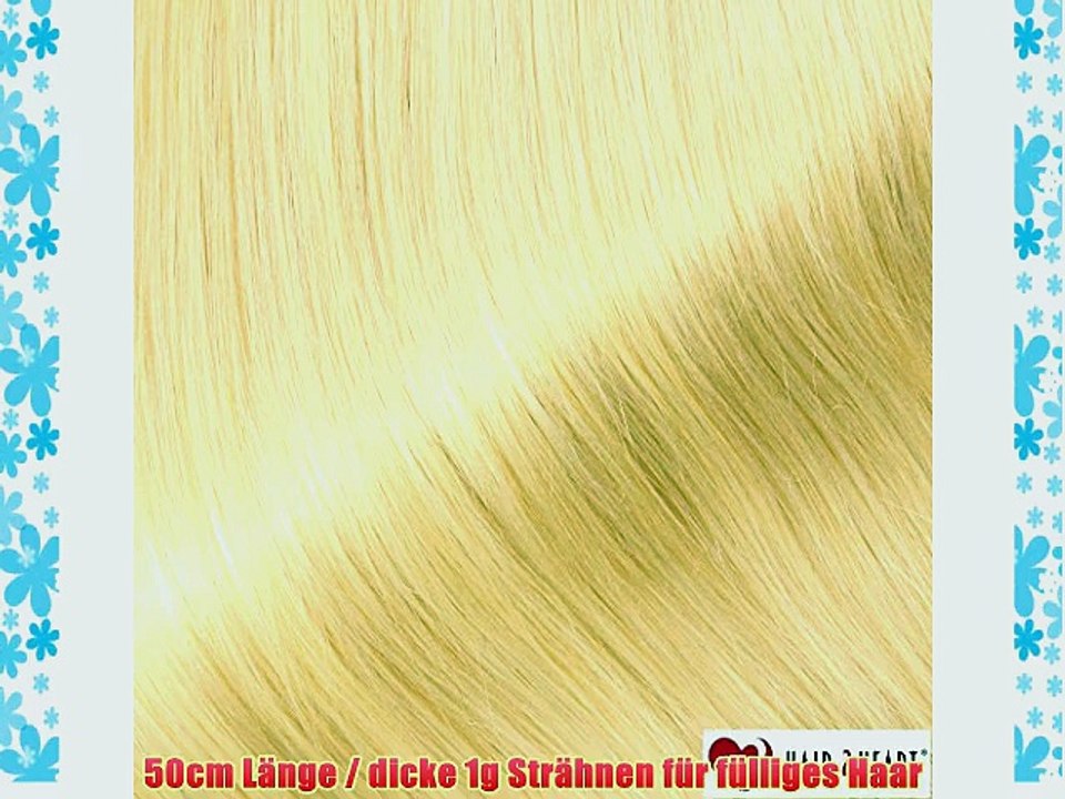 50 x 1g Remy Echthaar Extensions Haarverl?ngerung Keratinbondings 50cm - #22 goldblond