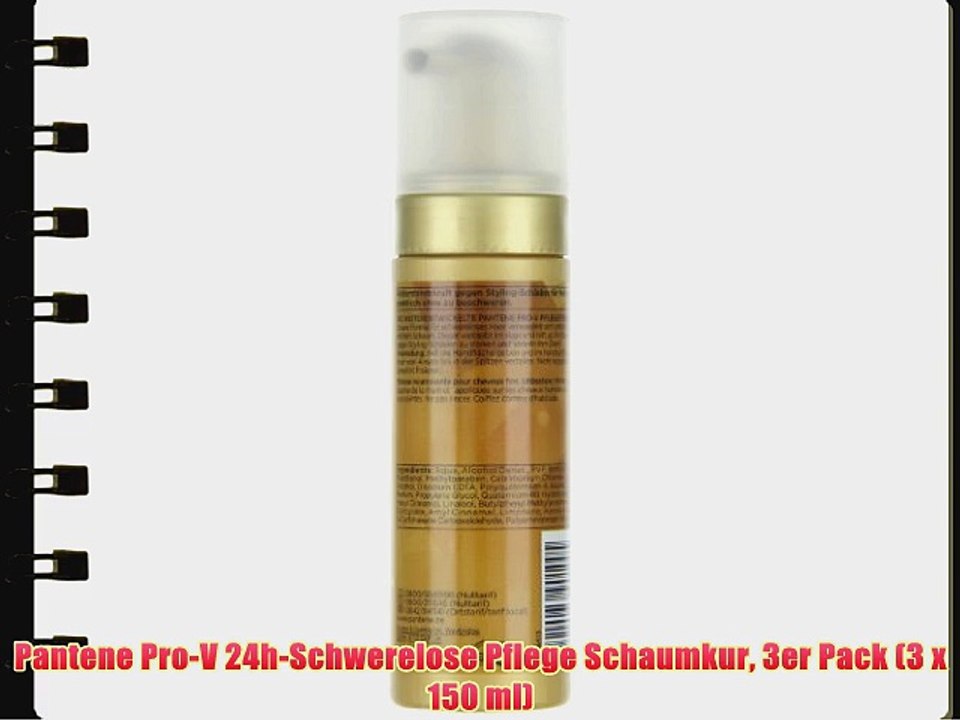 Pantene Pro-V 24h-Schwerelose Pflege Schaumkur 3er Pack (3 x 150 ml)