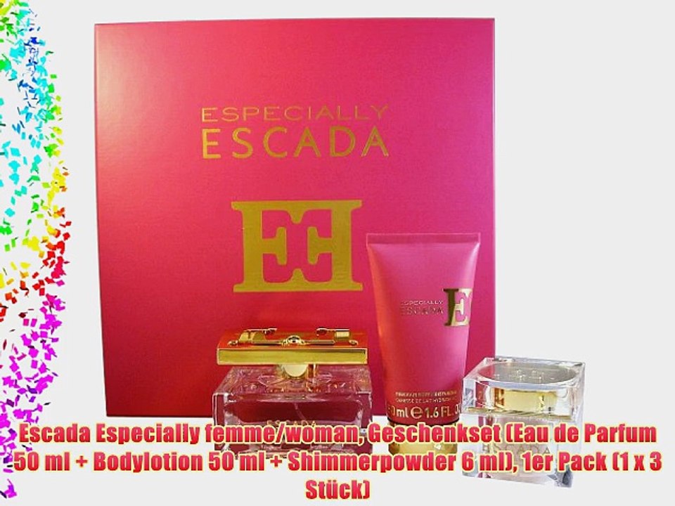 Escada Especially femme/woman Geschenkset (Eau de Parfum 50 ml   Bodylotion 50 ml   Shimmerpowder