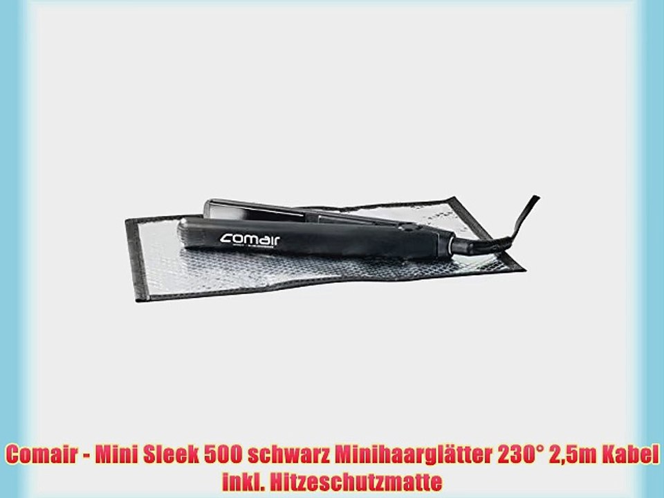 Comair - Mini Sleek 500 schwarz Minihaargl?tter 230? 25m Kabel inkl. Hitzeschutzmatte