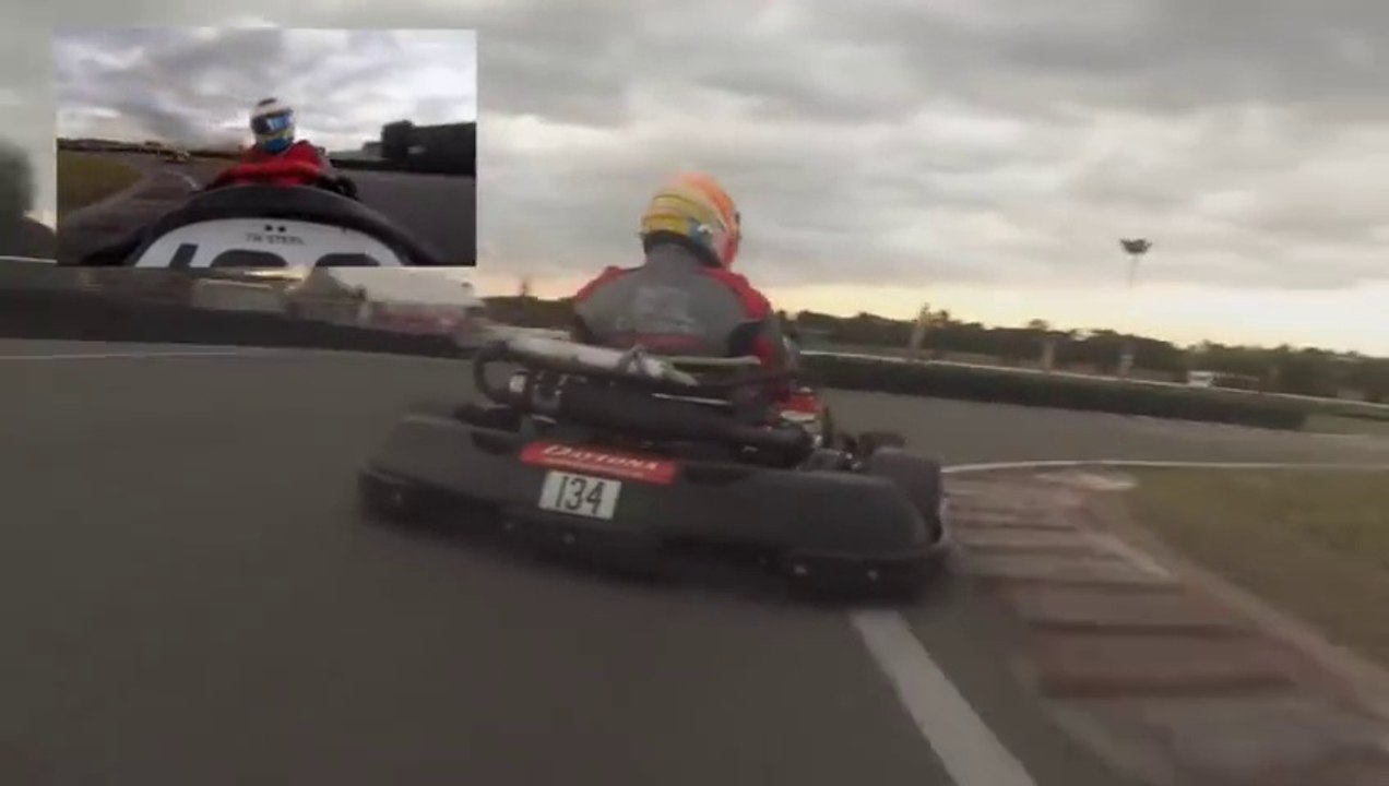 F1 champion Fernando Alonso won a Karting Race from the last stand! Daytona Sandown Park Track