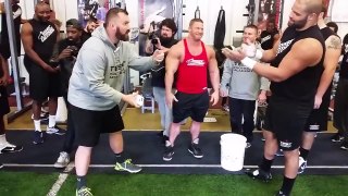 Bodybuilder vs. Football Player: 315 lb Bench Press Challenge [1080p HD]
