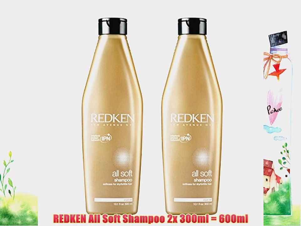 REDKEN All Soft Shampoo 2x 300ml = 600ml